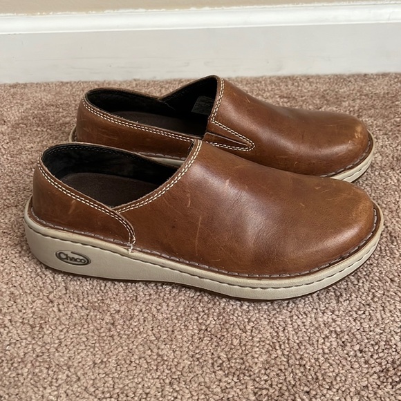 Chaco Zaagh Vibram Gunnison Shiitake Leather Slip On Shoes - Picture 2 of 9